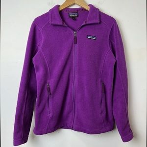Vintage Patagonia Synchilla Full Zip Jacket Fleece Purple M Long Sleeve